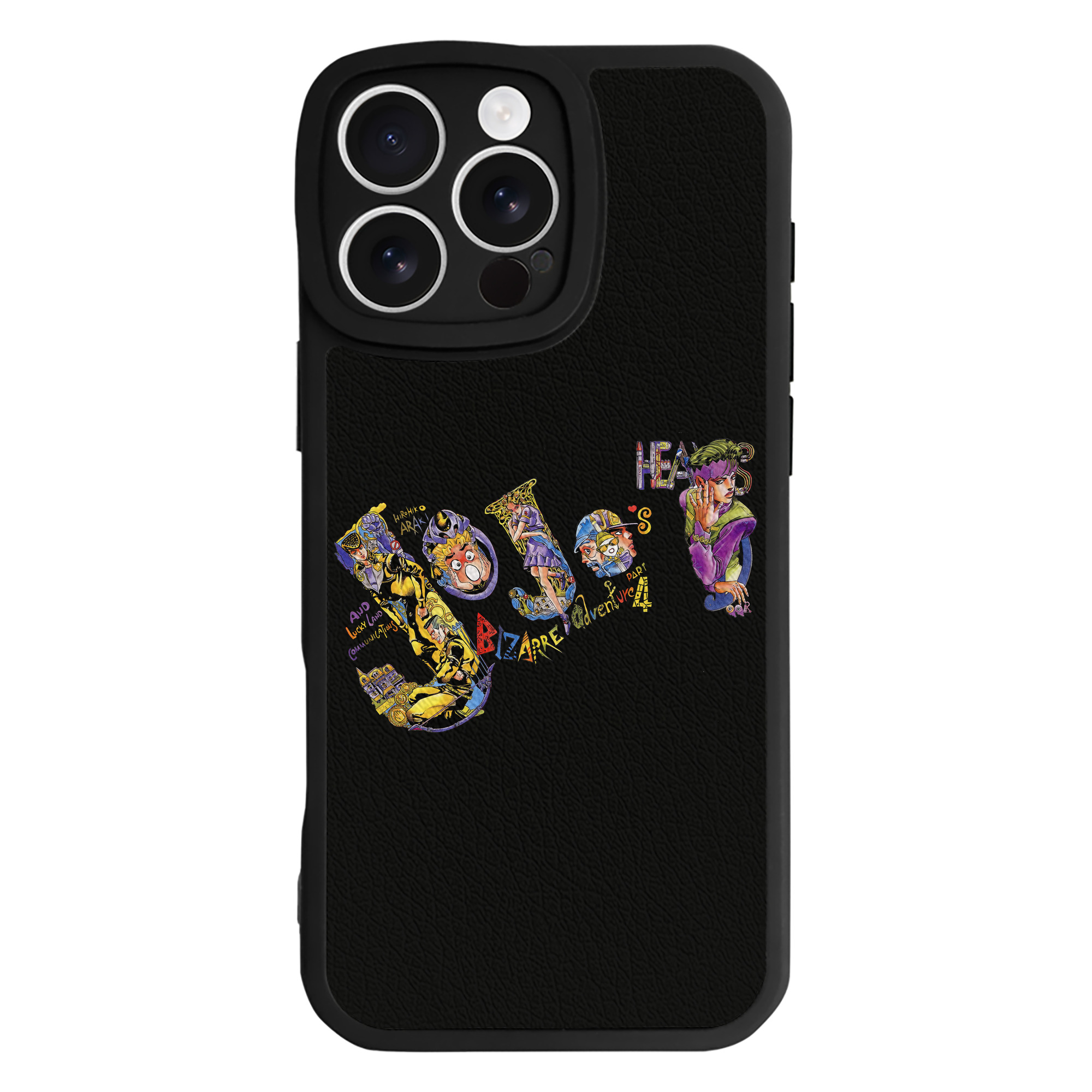 （画像用） ジョジョの奇妙な冒険 JoJo's Bizarre Adventure 【iPhone 16シリーズ対応】シリコンスマホケース（レザー調） 材質：シリコン